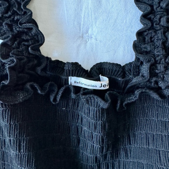 Reformation Black Ruffle Strap Top - Picture 8 of 9